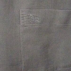 Burberry Gray Long Sleeve Button-Up Shirt